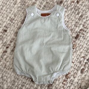Striped Green Baby Romper